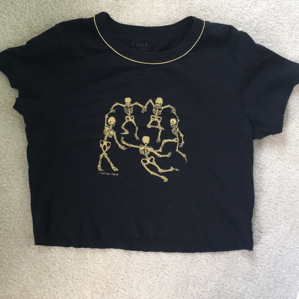 SKELETON CROPPED T SHIRT